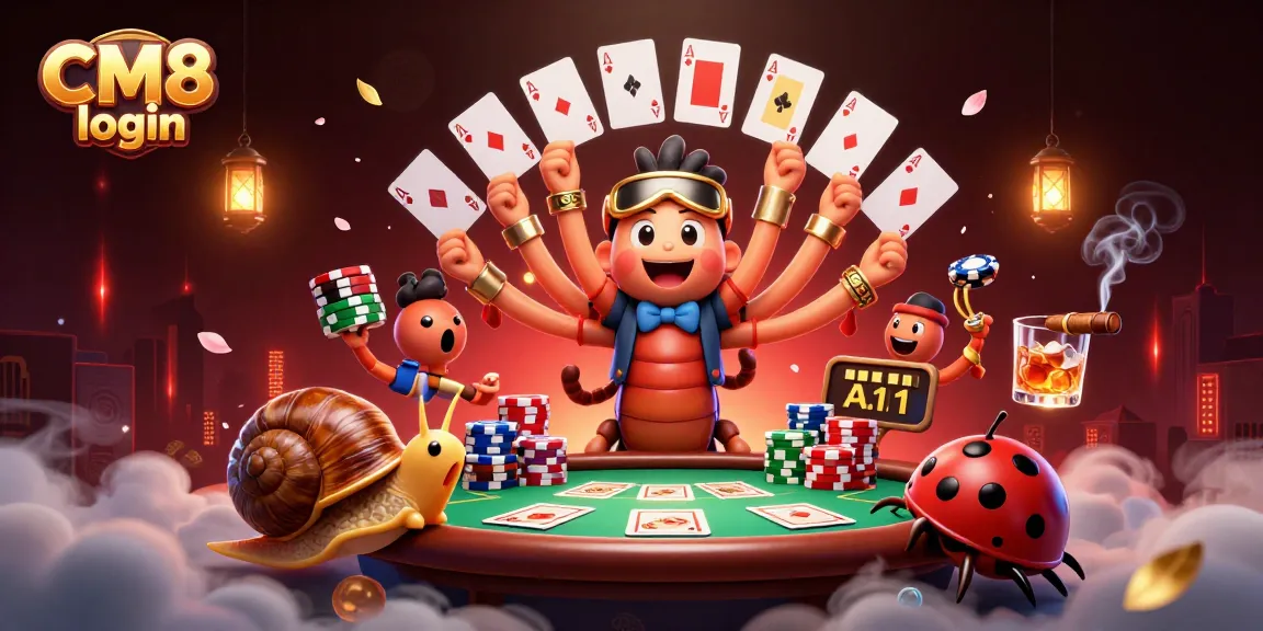 Engage in thrilling gameplay with CM8 login as you enter a vibrant casino scene.