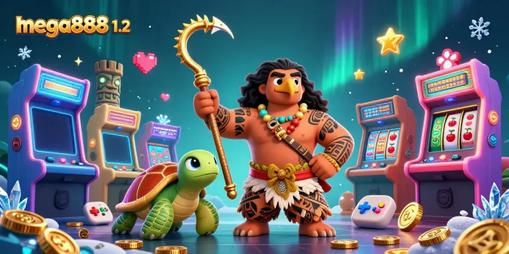 Experience the thrill of mega888 1.2 with vibrant slots, magical creatures, and casino excitement.