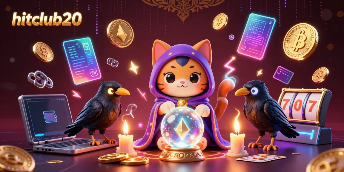Experience the excitement of hitclub20 with vibrant characters and glowing casino elements in a mystical setting.