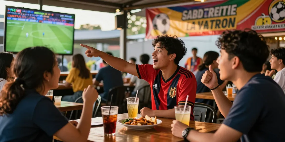 Football Betting Malaysia scene with fans enjoying a live match at a sports bar.