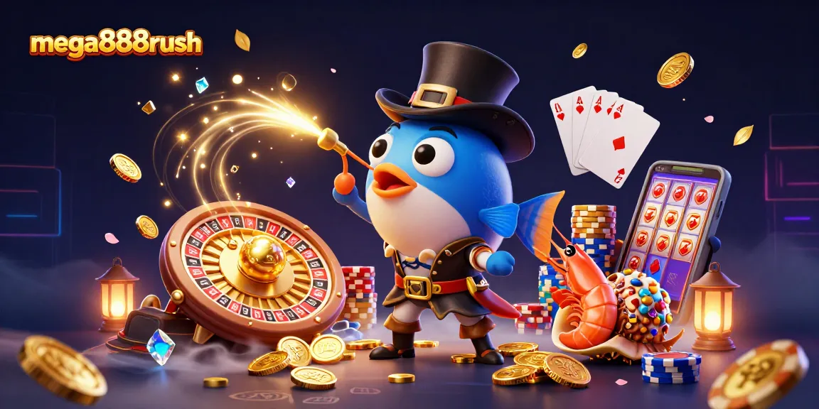 Spin to win with mega888rush as anglerfish, shrimp, and sea snail attract treasures!